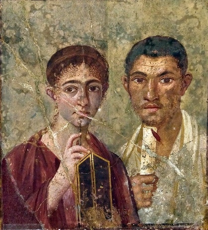 A Woman and Man House of T Terentius Neo Pompeii National Archaeological Museum of Naples